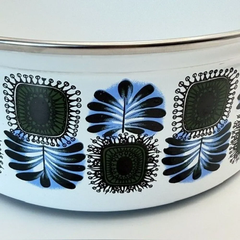 Austria Email Universal 7” Saucepan Enamel Peacock Blue Green ST-16 Vintage NEW